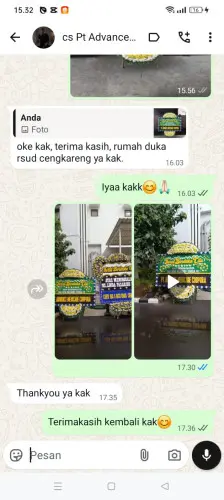 Testimonial Papan Bunga Pernikahan kota baru pontianak