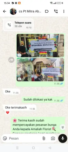 Testimonial Papan Bunga kota baru pontianak