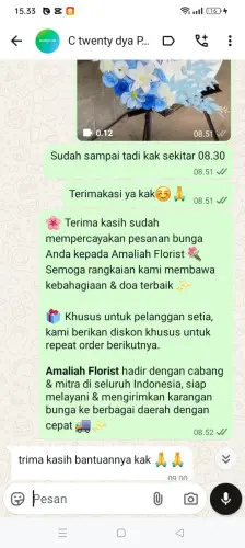 Testimonial Standing Flower kota baru pontianak