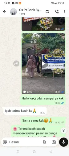 Testimonial Papan Bunga kota baru pontianak